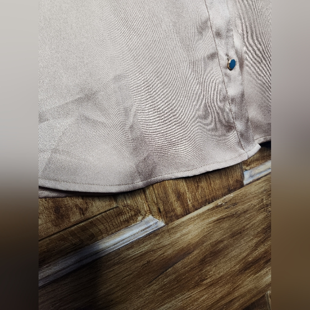 ✨️Final Price✨️Express Sz M Pecan Brown Slim Fit Portofino Button Up Shirt - Picture 4 of 8